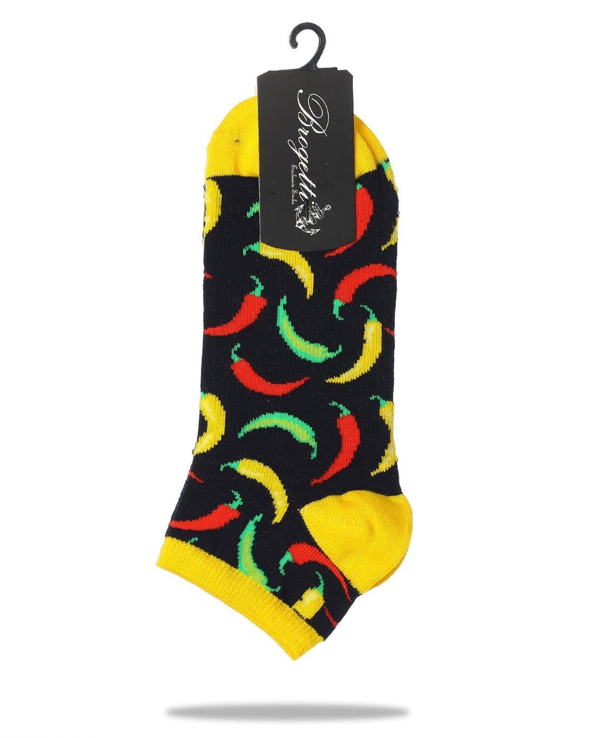 Renkli Biber Desenli Kısa Soket Çorap