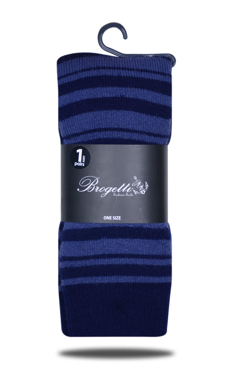 Lacivert Çizgi Desen Kışlık Çorap LACİVERT - TEK BEDEN