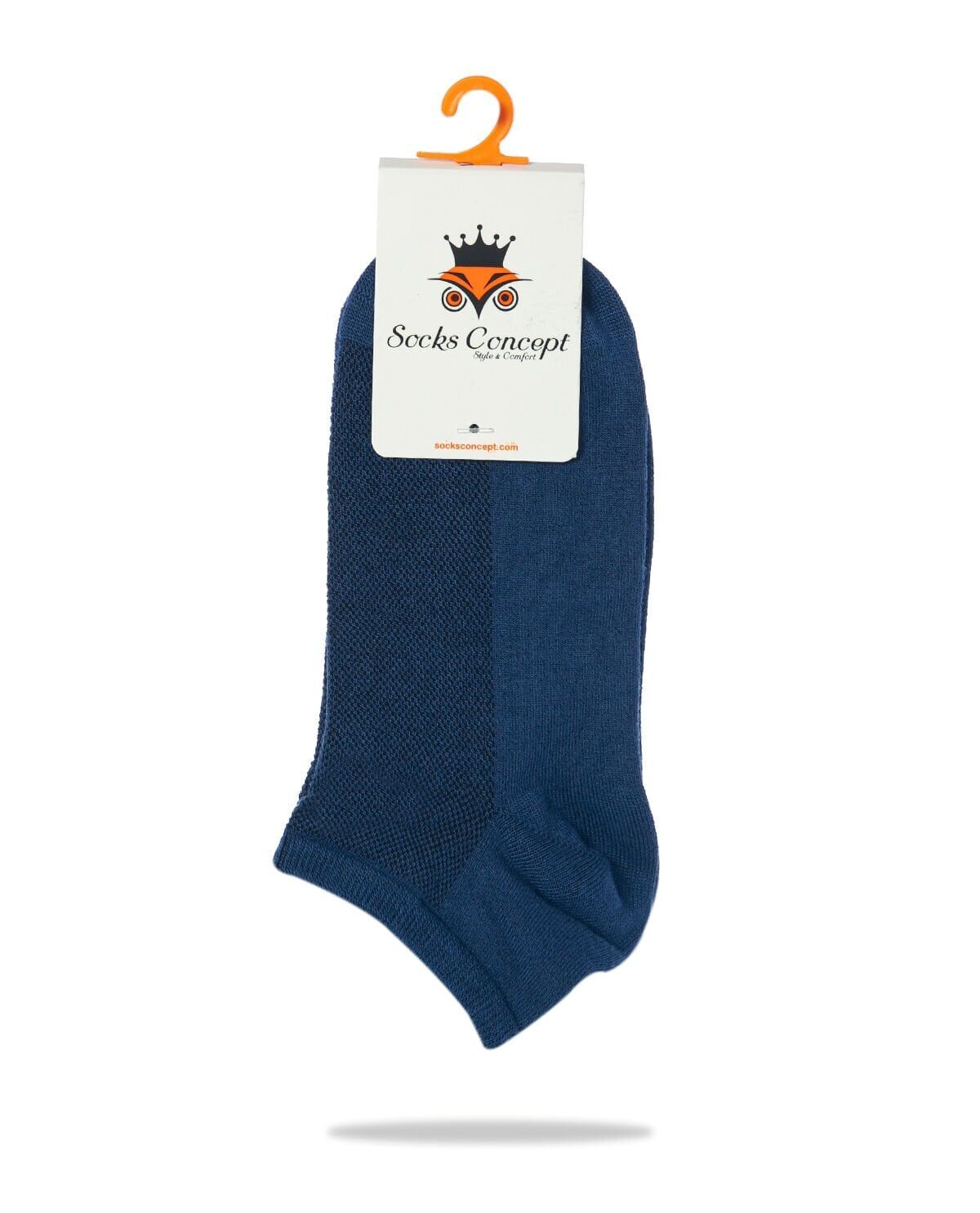 Lacivert Kısa Bambu Soket Çorap