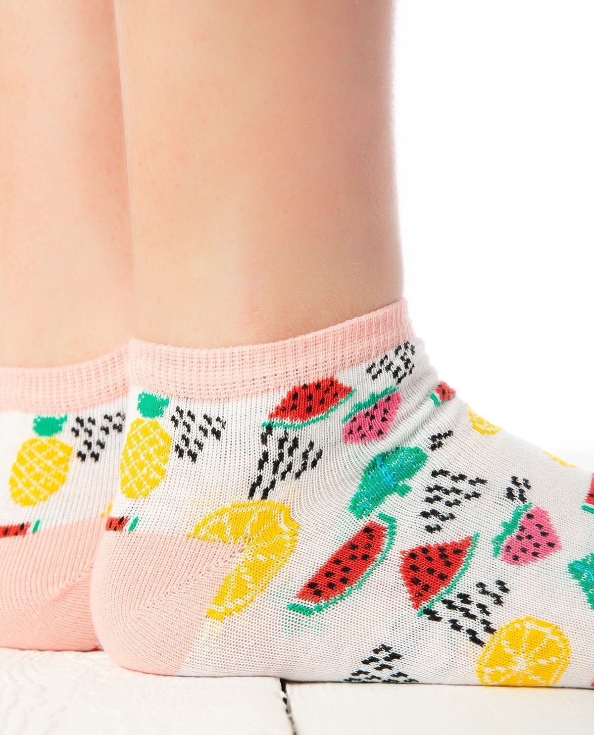 Meyve Dilimleri Desenli Kısa Soket Çorap
