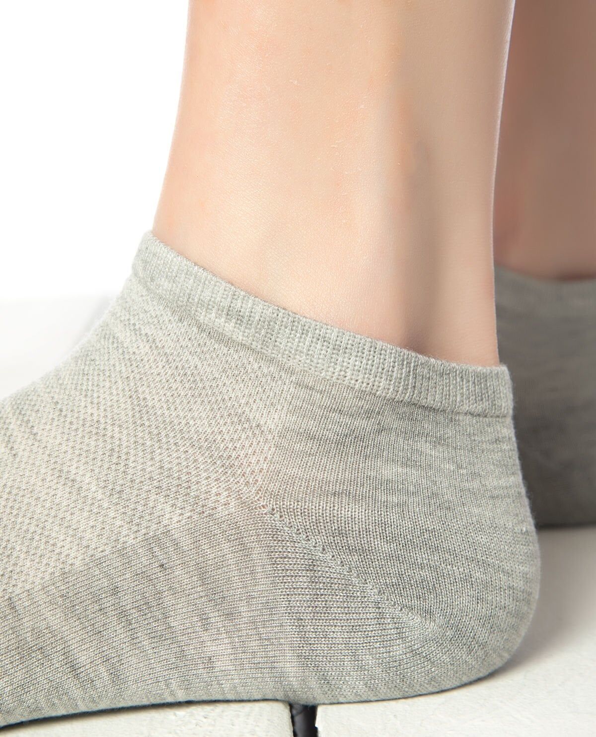Kadın Kısa Soket Çorap Gri Renk Bambu