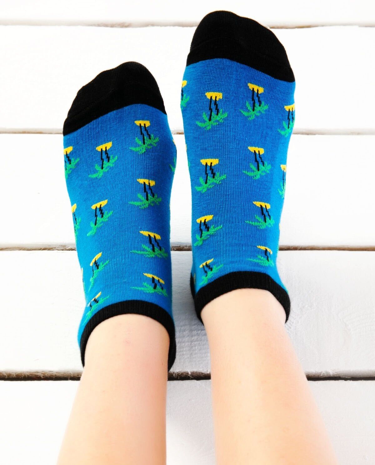 Palmiye Desenli Kısa Soket Çorap