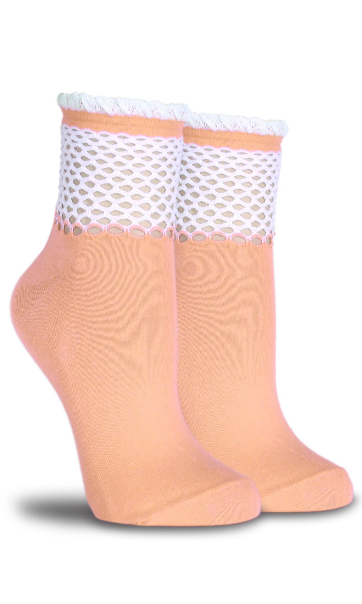 Yavruağzı File Desen Soket Çorap
