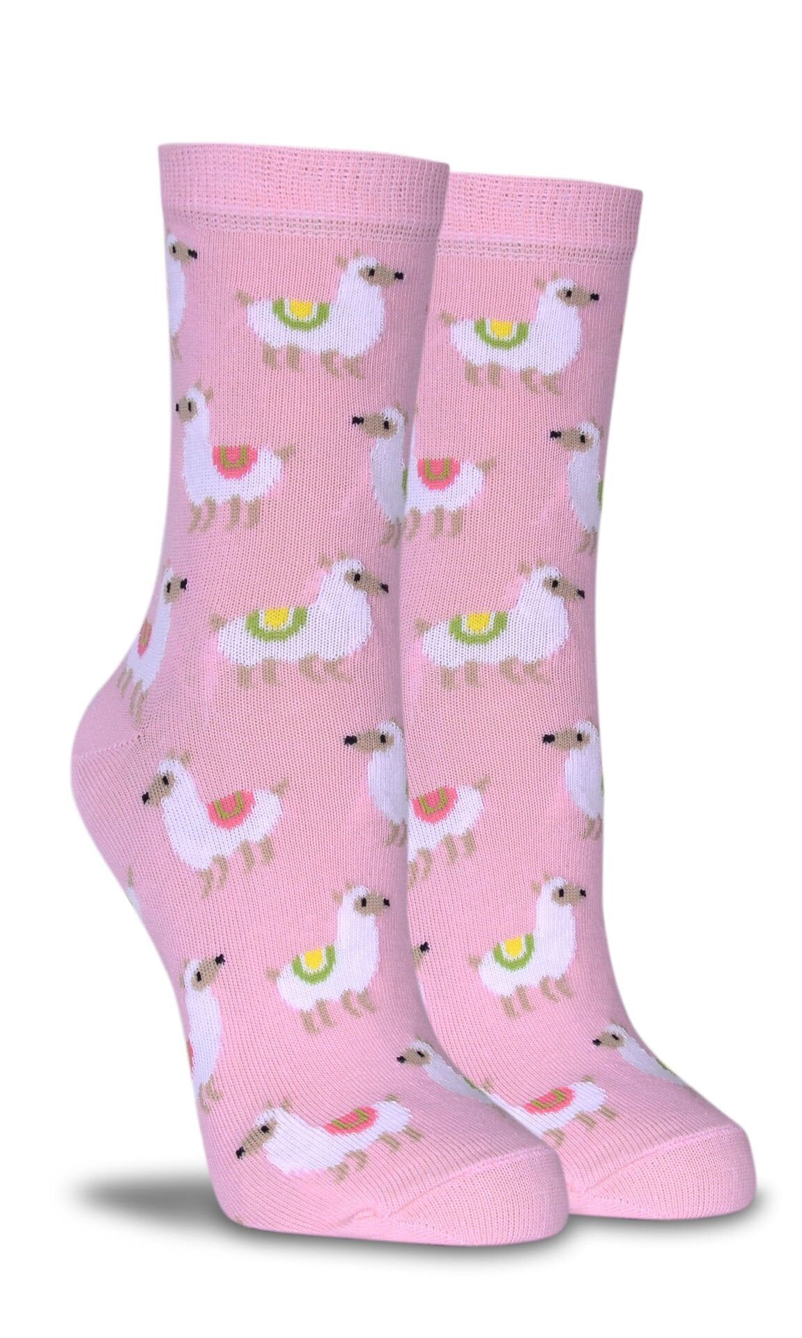 Pembe Renk Kuzu Desen Soket Çorap