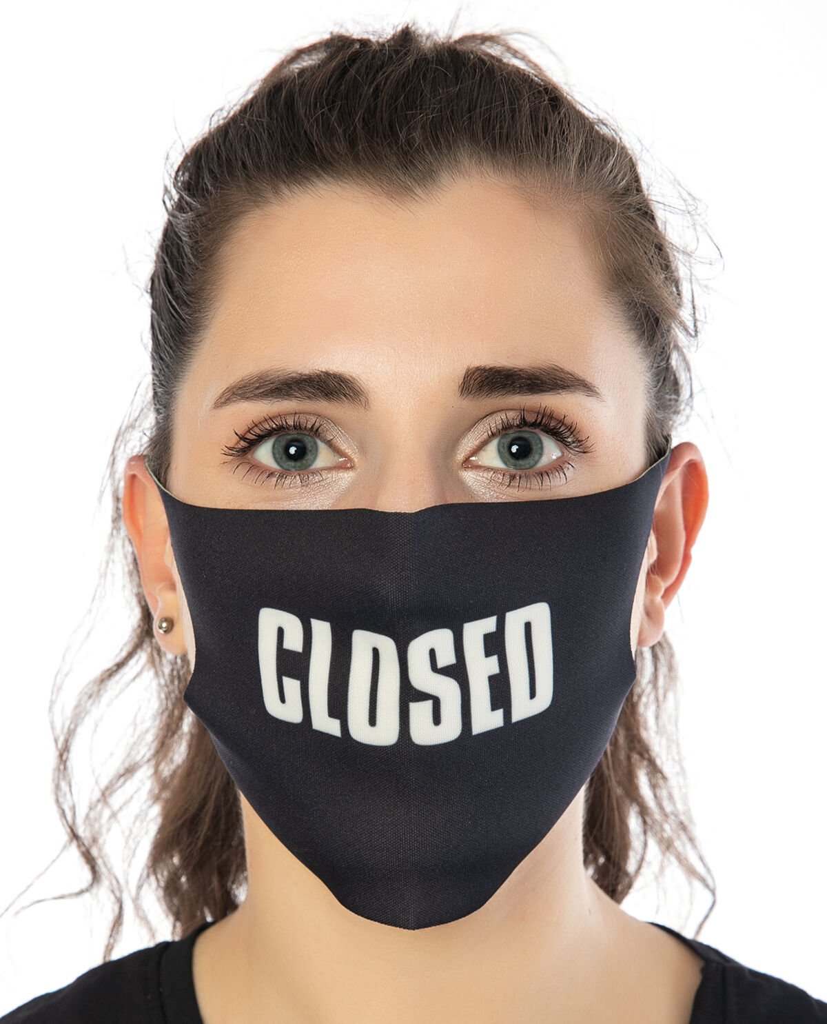 Closed Yazılı Siyah Nano Yüz Maskesi