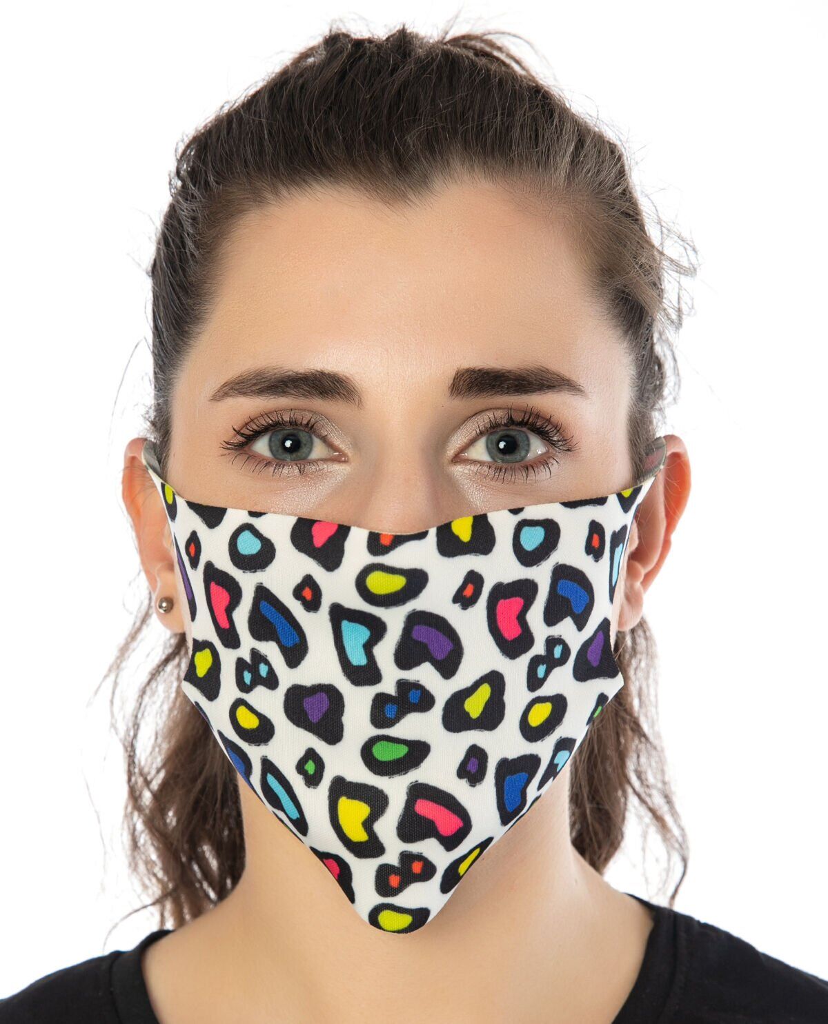 Renkli Dalmaçya Desenli Yüz Maskesi