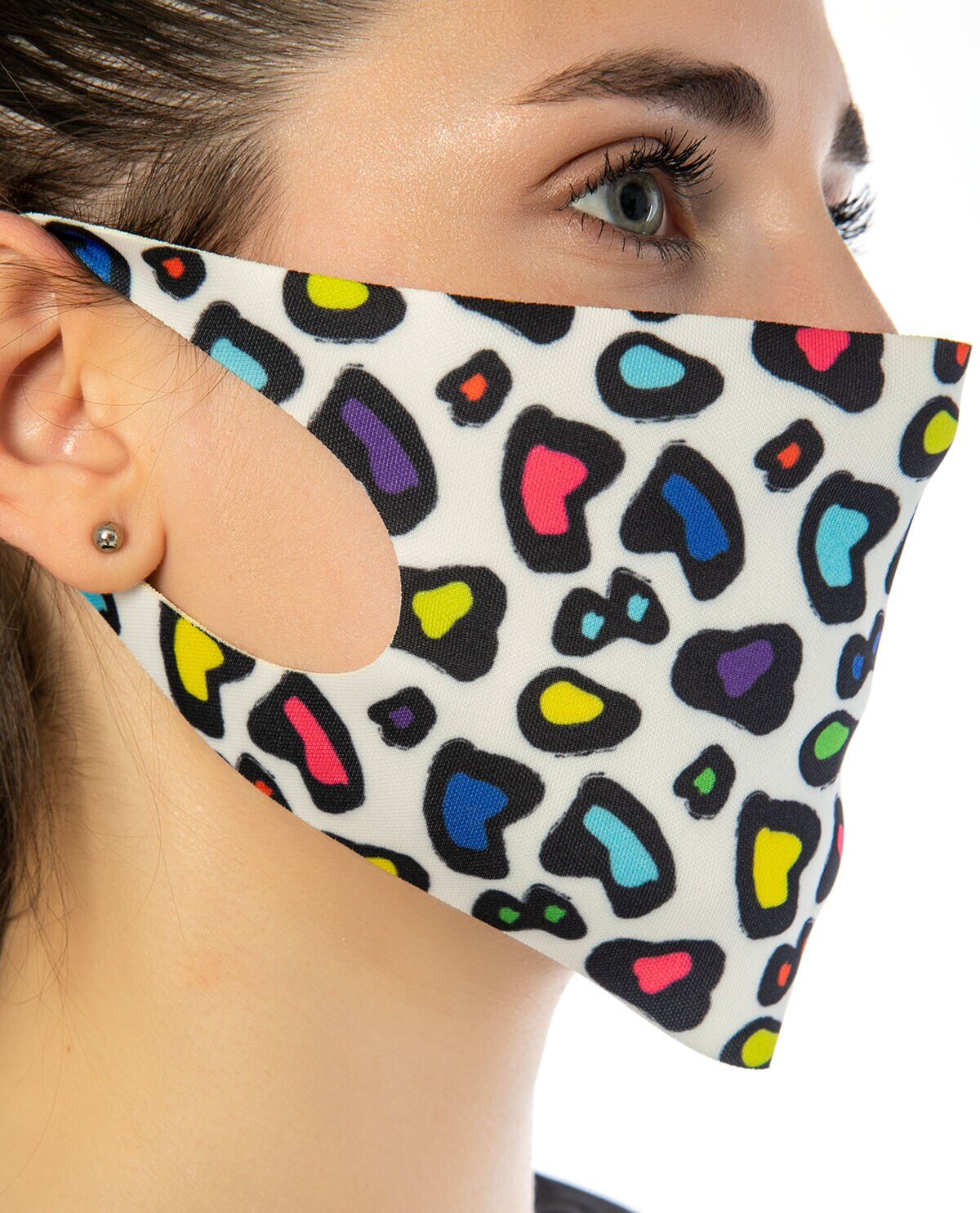 Renkli Dalmaçya Desenli Yüz Maskesi
