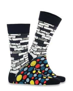 Taş ve Renkli Nokta Desenli Soket Çorap RENKLİ - 41/46