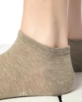Bambu Bej Renk Kısa Soket Çorap