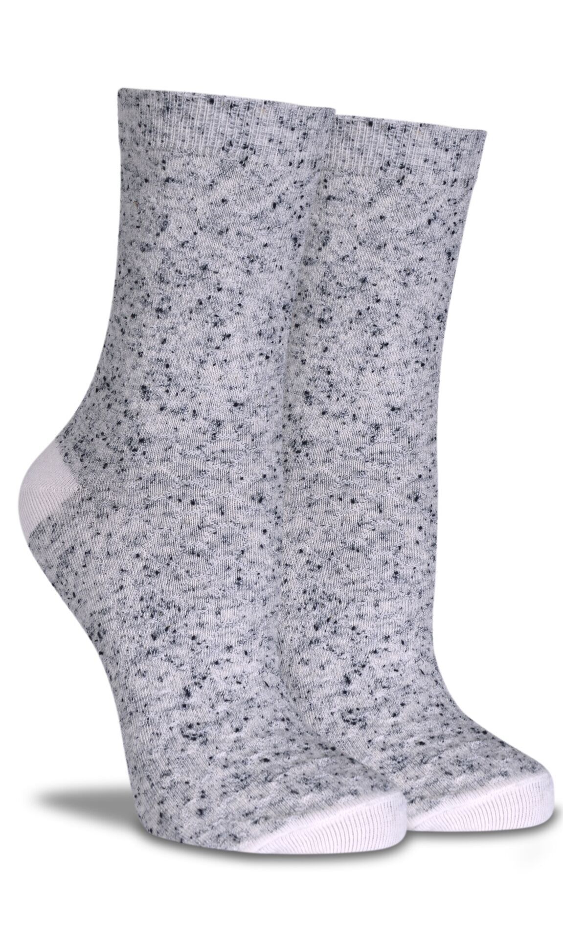 Gri Nopeli Desen Soket Çorap GRİ - TEK BEDEN