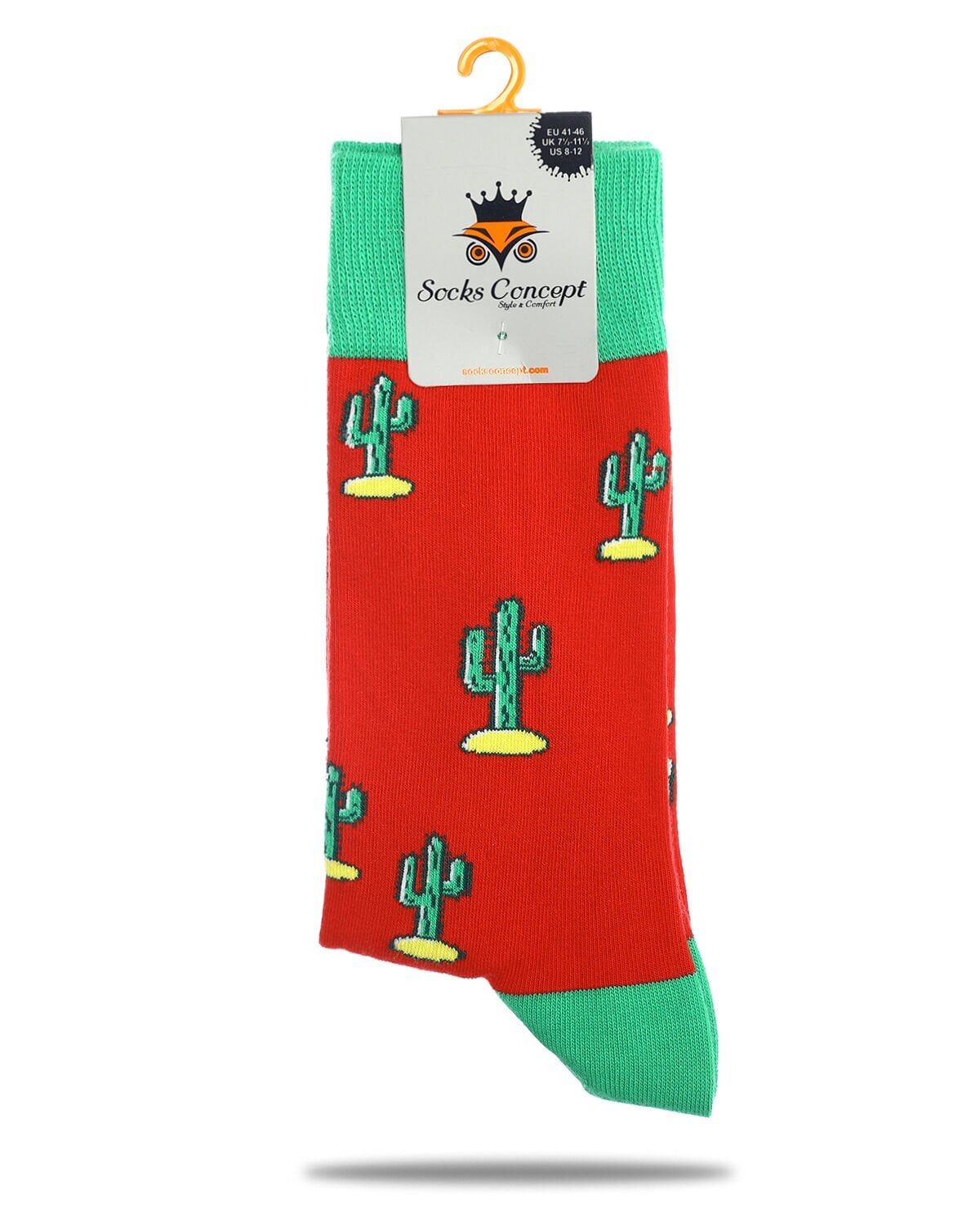 Kaktüs Desenli Erkek Soket Çorap