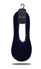 Lacivert Renk Dantelli File Babet Çorap LACİVERT - 35/38