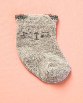 Kedi Figürlü Erkek Bebek Çorap 3lü Paket