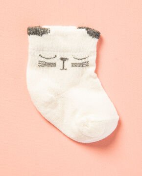 Kedi Figürlü Erkek Bebek Çorap 3lü Paket