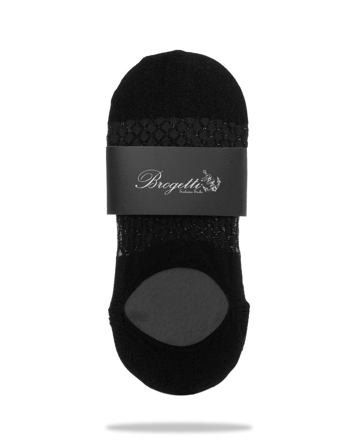 Küçük Kareli Simli File Babet Çorap