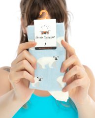 Beyaz Kutup Ayısı Desenli Soket Çorap RENKLİ - 35/39