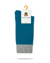 Turkuaz Renk Düz Soket Çorap TURKUAZ - TEK BEDEN