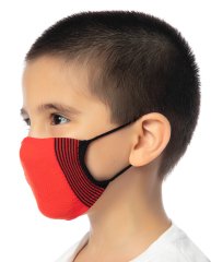 Çocuk Maskesi Yıkanabilir ve Rahat Nefes Aldırabilir KIRMIZI - 7-12 YAŞ