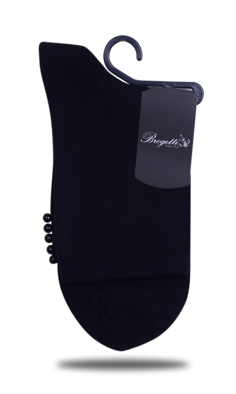 Siyah İnci Detaylı Soket Çorap SİYAH - 35/39