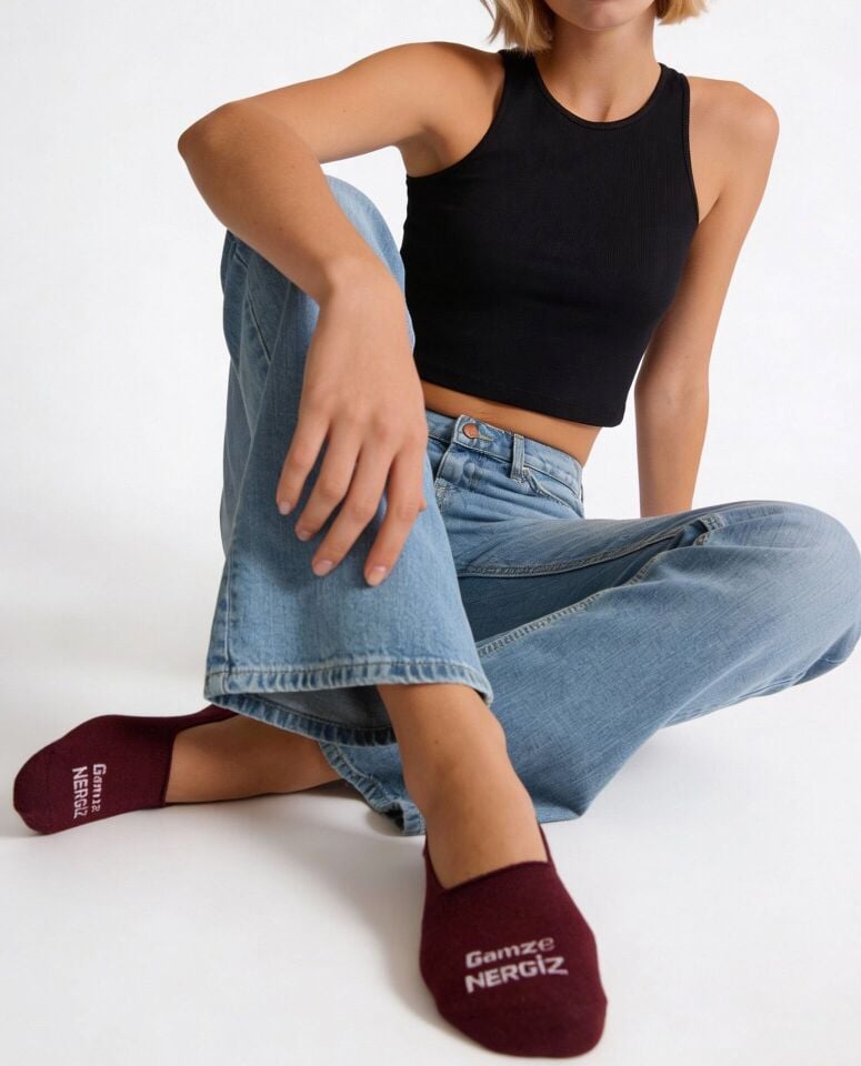 Kişiye Özel Kadın Babet Çorap Exclusive Bambu