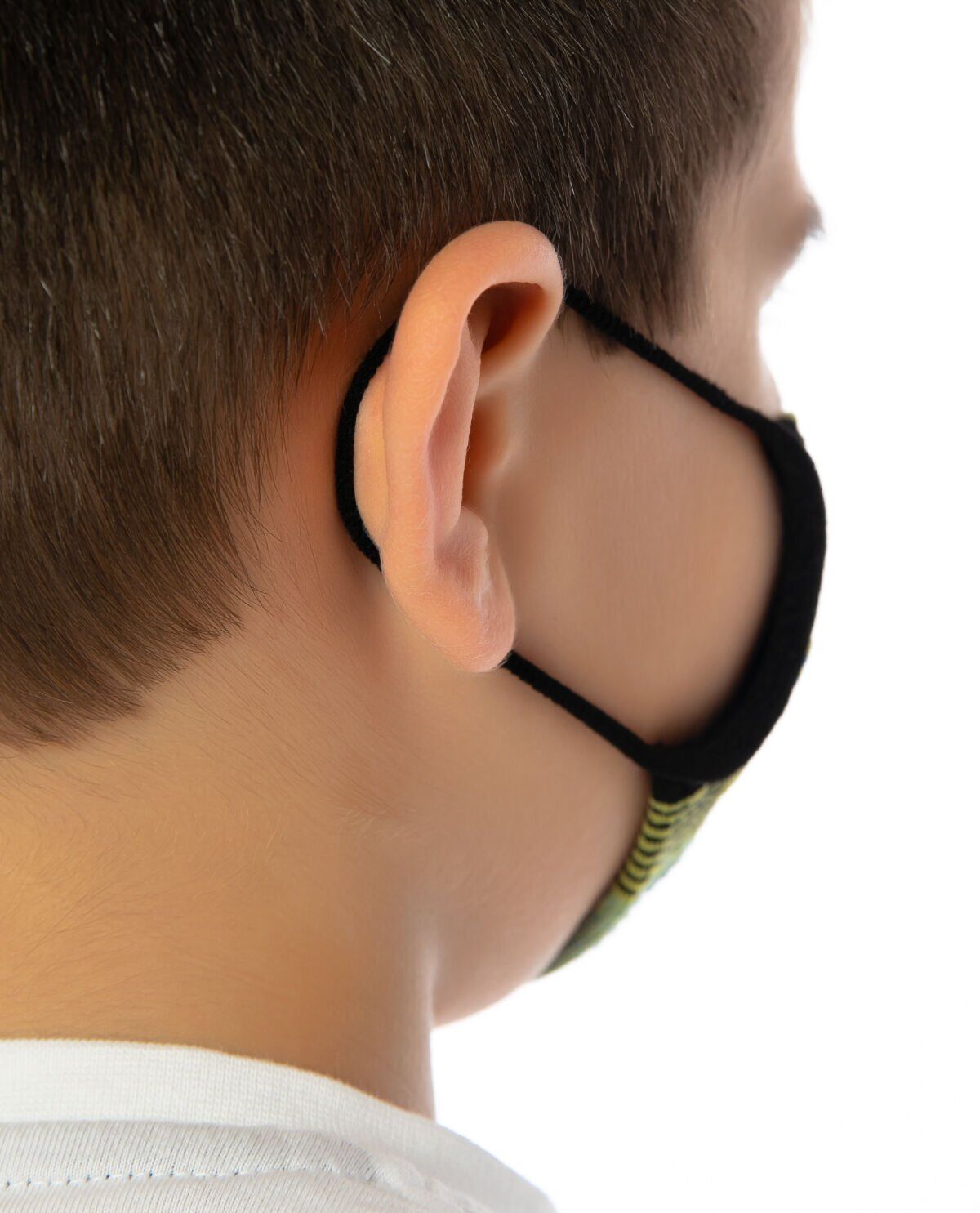 Yıkanabilir Çocuk Maskesi Mavi-Yeşil Renk RENKLİ - 7-12 YAŞ