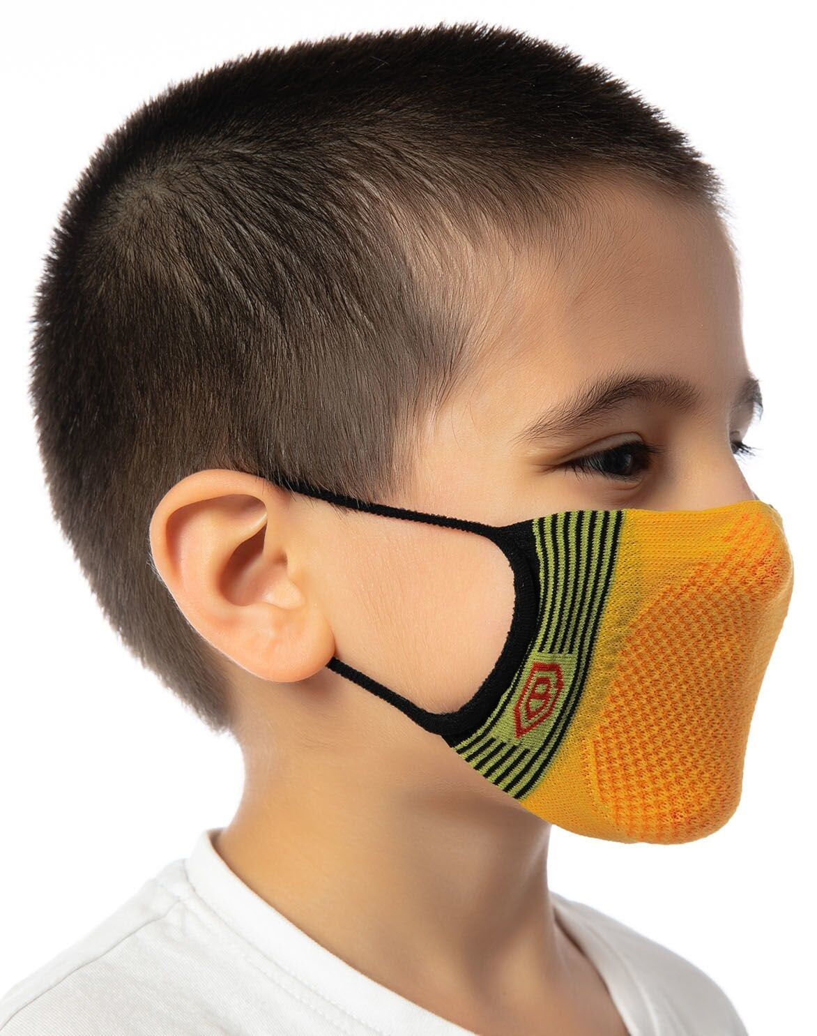 Yıkanabilir Çocuk Maskesi Açık Turuncu Renk