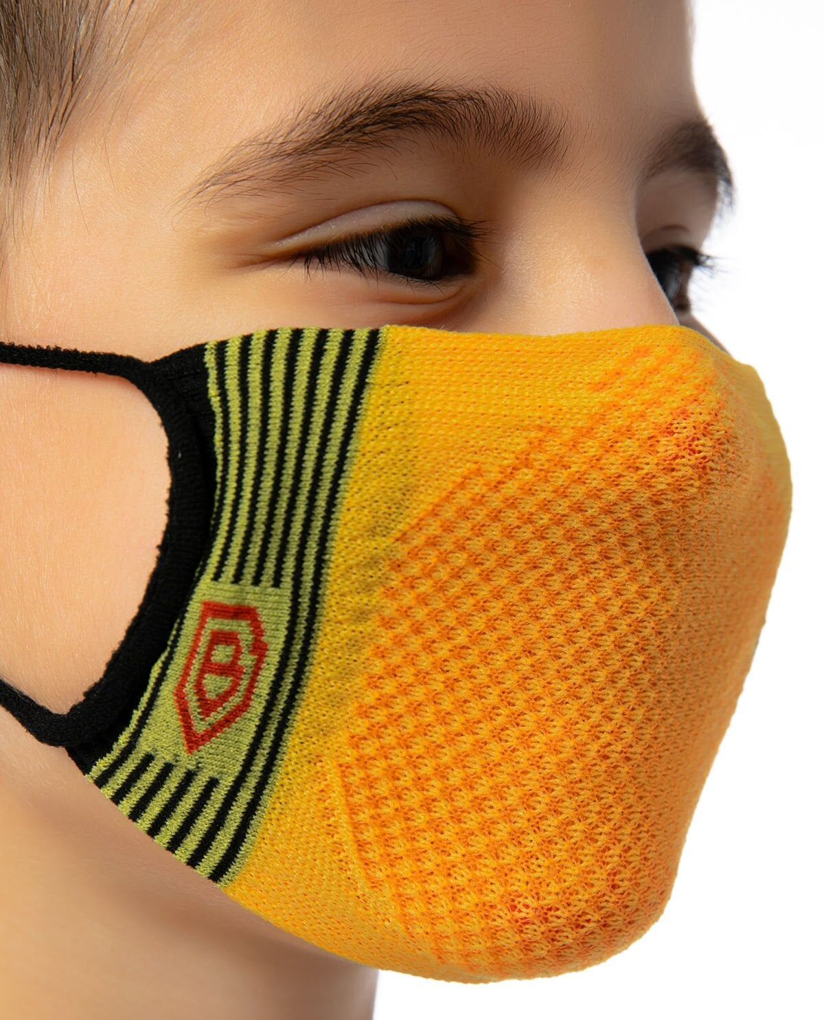 Yıkanabilir Çocuk Maskesi Açık Turuncu Renk TURUNCU - 3-6 YAŞ