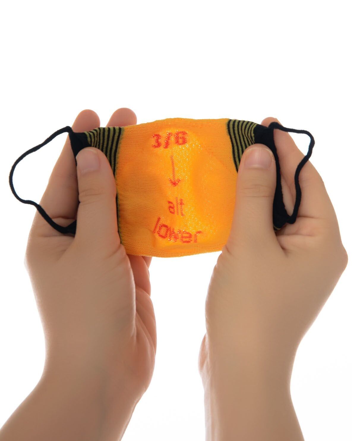 Yıkanabilir Çocuk Maskesi Açık Turuncu Renk TURUNCU - 3-6 YAŞ