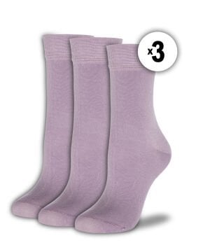 Bambu Soket Çorap 3lü Kadın Lila Renk