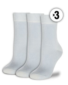 Açık Mavi Kadın 3lü Bambu Soket Çorap