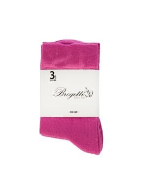 Kadın 3lü Bambu Soket Çorap Fuşya Renk