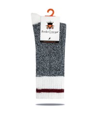 Bordo Çizgili Antrasit Muline Kışlık Çorap LACİVERT - 39/42