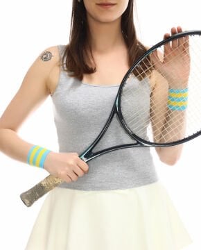 6lı Eko Paket Çizgili Renkli Unisex Tenis Bilekliği