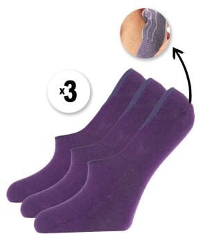 Bambu Kadın Babet Çorap 3lü Mor Renk