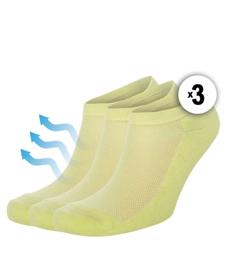 3lü Paket Nefes Alabilen Havlu Patik Çorap