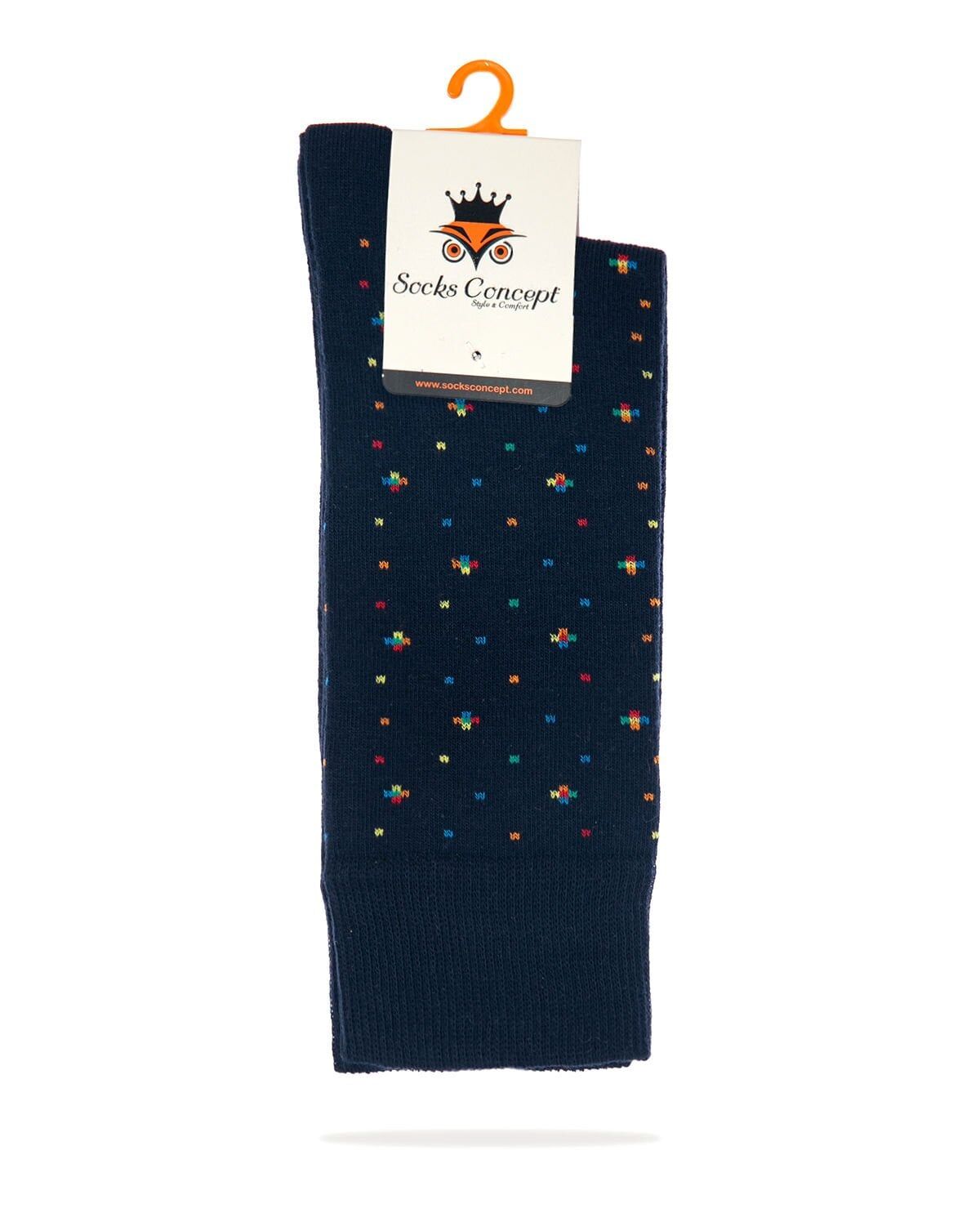 Renkli Nokta Desenli Erkek Soket Çorap