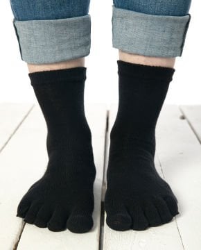 Parmaklı Çorap Unisex Siyah Renk