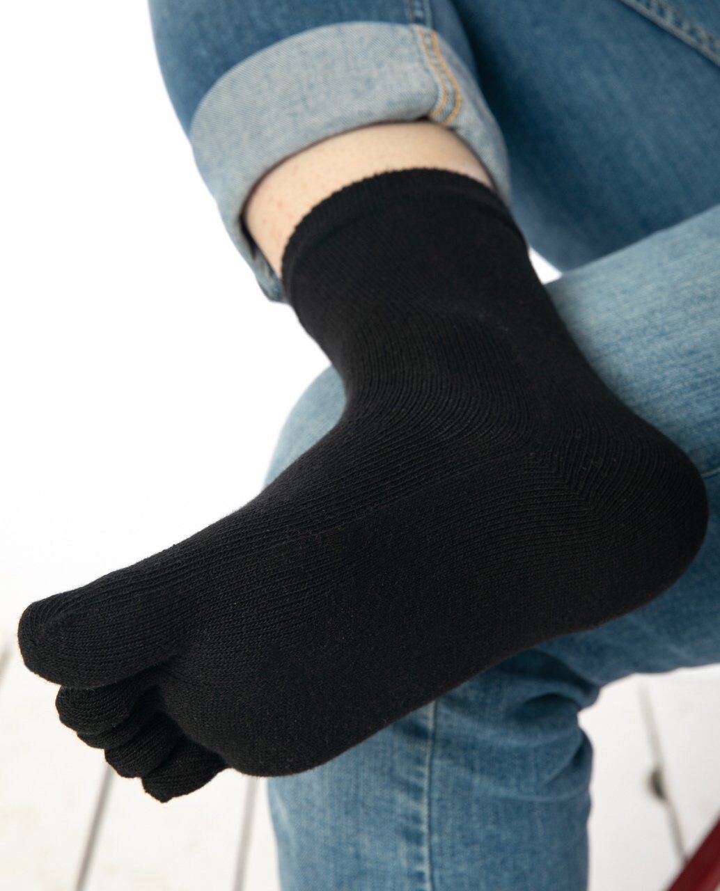 Parmaklı Çorap Unisex Siyah Renk SİYAH - 36/40