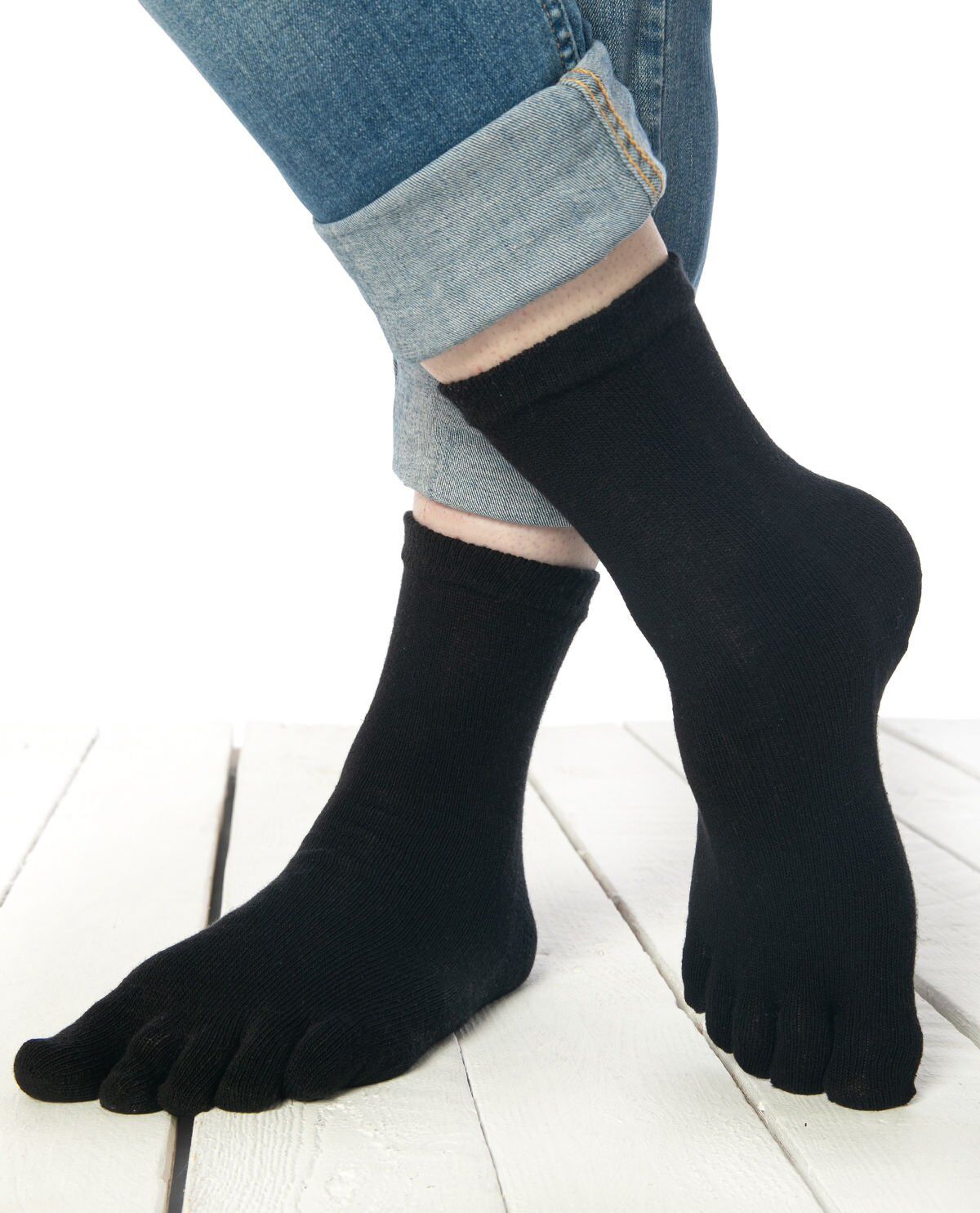 Parmaklı Çorap Unisex Siyah Renk SİYAH - 41/46
