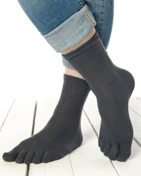 Parmaklı Çorap Unisex Füme Renk