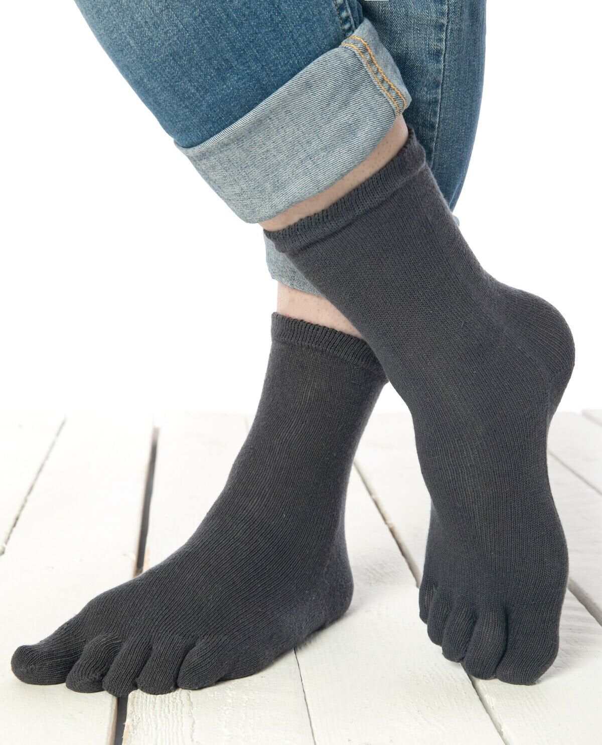 Parmaklı Çorap Unisex Füme Renk FÜME - 36/40