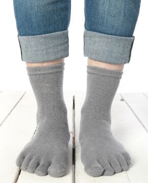 Parmaklı Çorap Unisex Gri Renk
