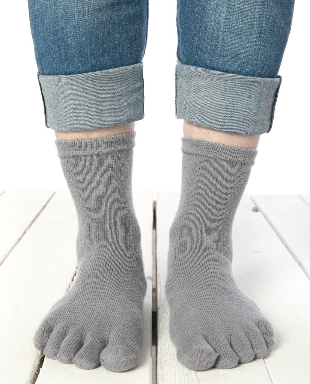 Parmaklı Çorap Unisex Gri Renk GRİ - 36/40