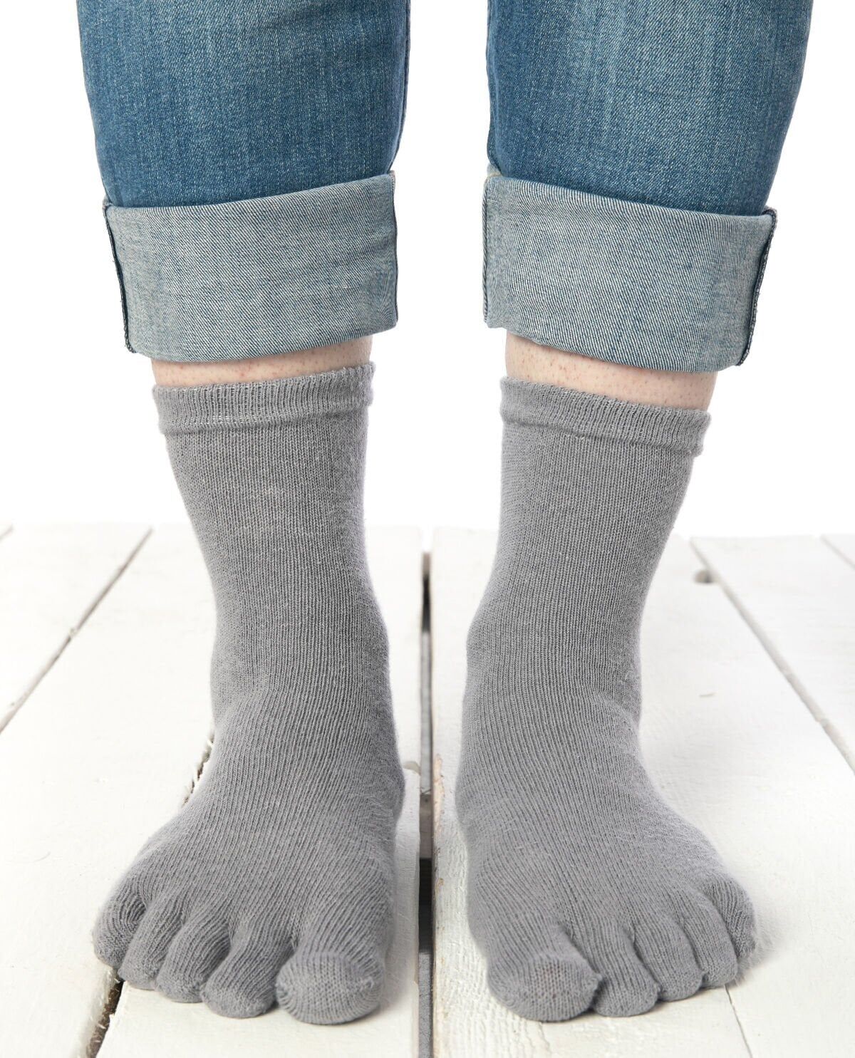 Parmaklı Çorap Unisex Gri Renk GRİ - 36/40