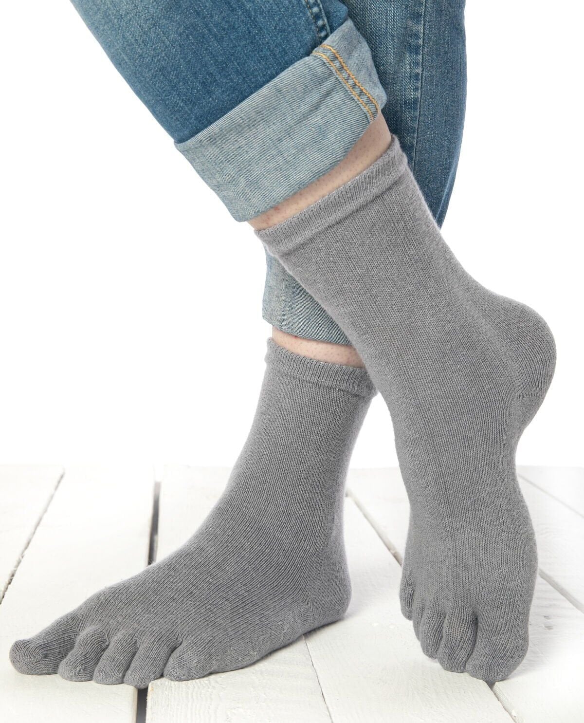 Parmaklı Çorap Unisex Gri Renk GRİ - 36/40