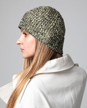 Fıstık Yeşil Kırçıllı Katlamalı Kadın Bere