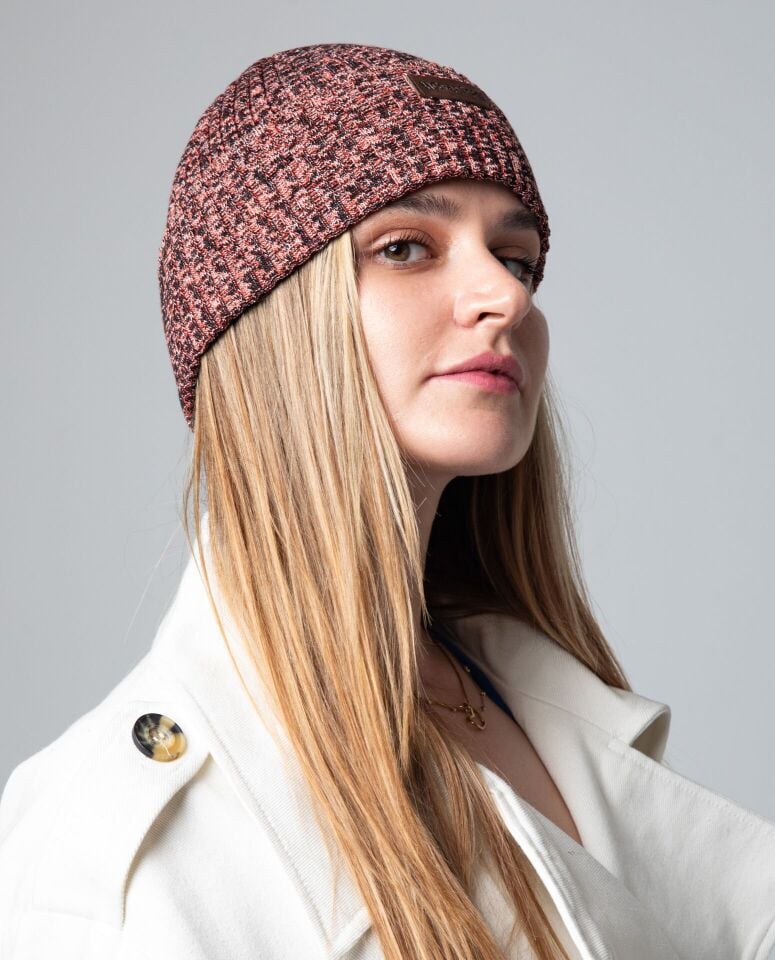 Bordo Kırçıllı Katlamalı Kadın Bere