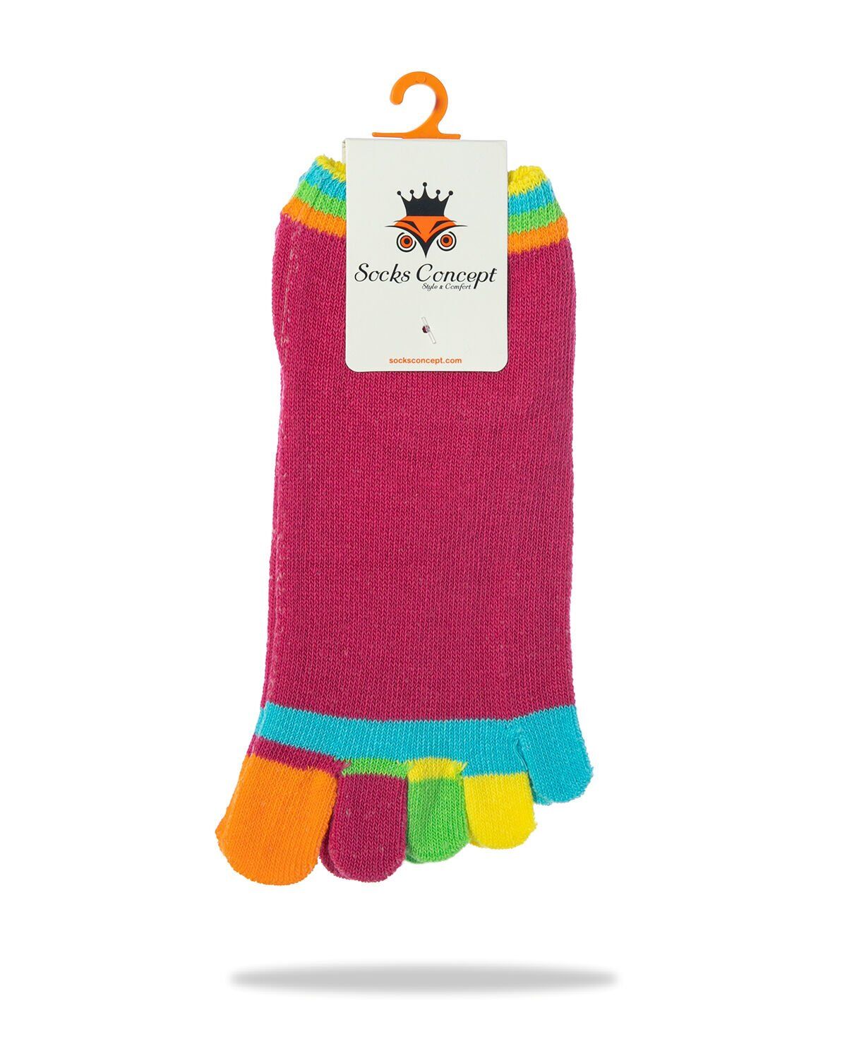 Fuşya Renkli Kadın Parmaklı Çorap RENKLİ - 36/40