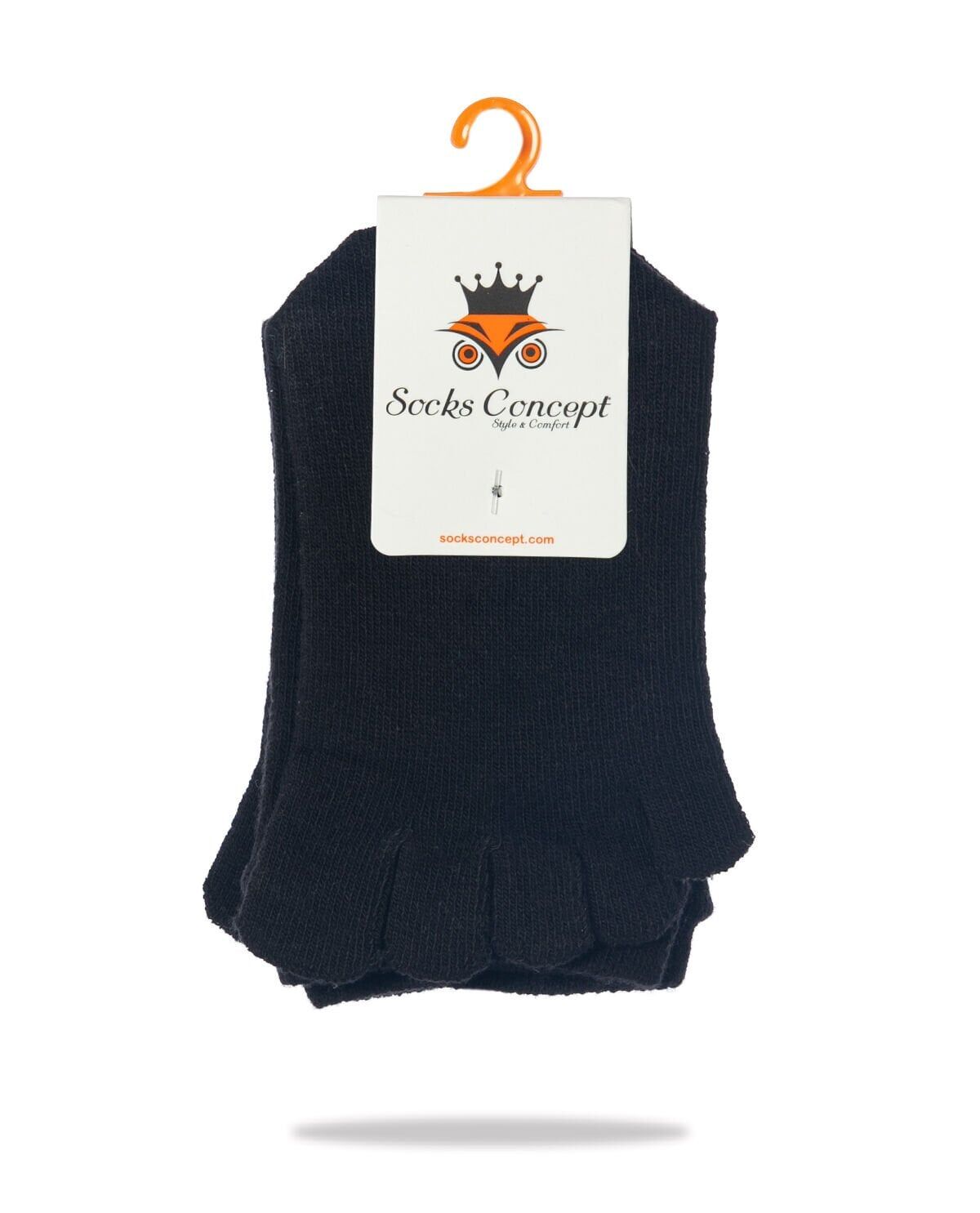 Unisex Bambu Parmaklı Çorap Siyah Renk