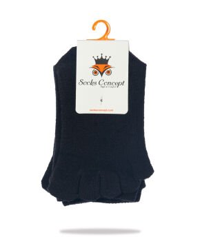 Unisex Bambu Parmaklı Çorap Siyah Renk